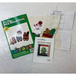 Holiday Dimension Kidz Collection Iron-On Fabric Appliqué Kit Santa Button Tree